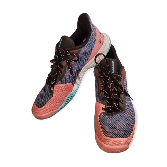 Womens babolat jet Tere tennis shoe size 9 color pink/light blue/black - Picture 1 of 4